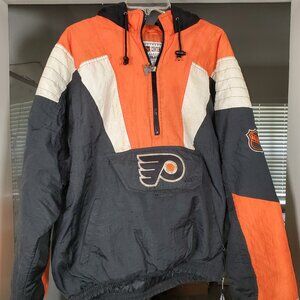 PHILADELPHIA FLYERS STARTER PULLOVER JACKET  LARGE